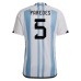 Prima Maglia Argentina Mondiali 2022 Leandro Paredes 5